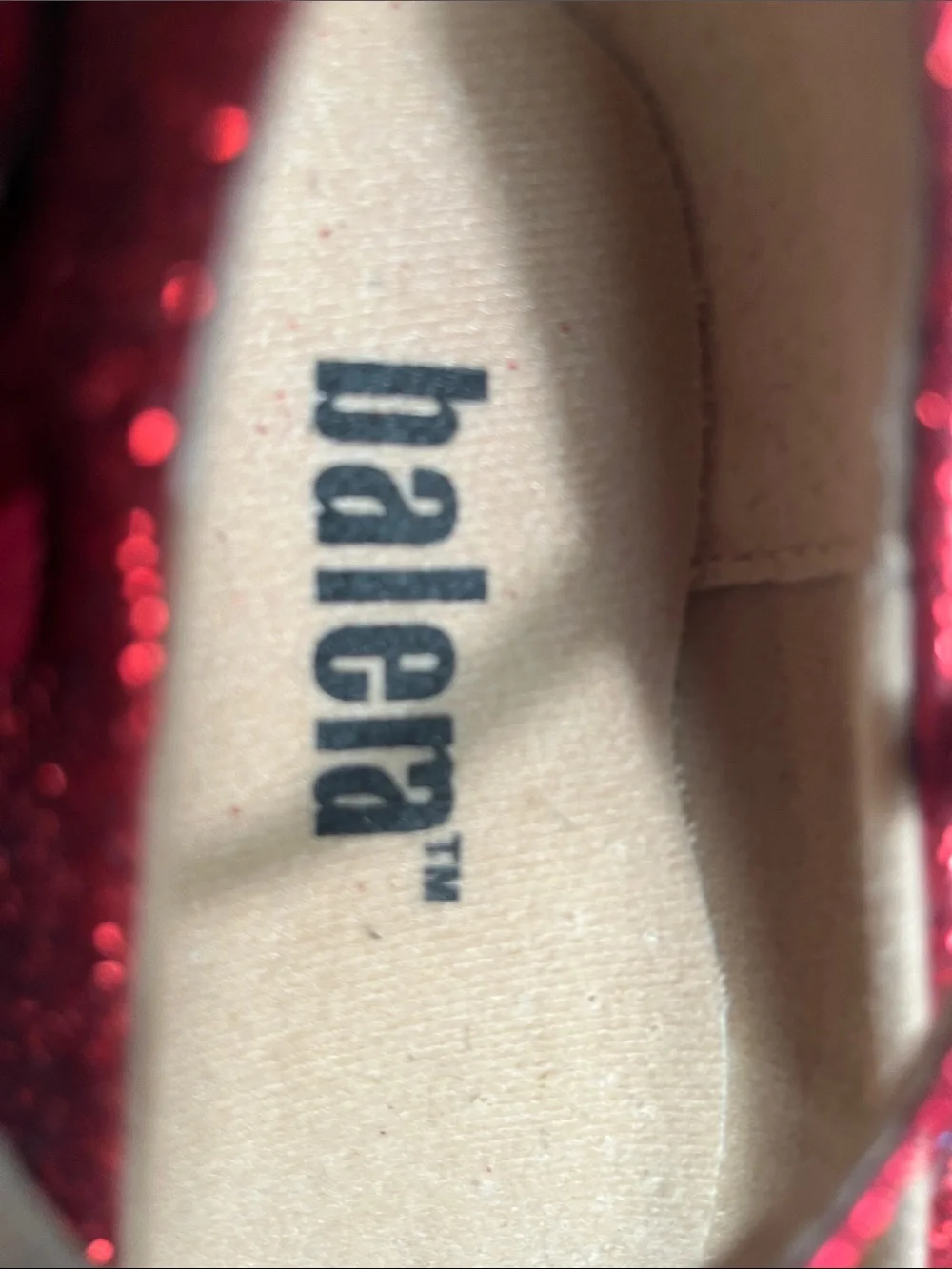 balera Red Glitter Mary Jane Ballet Flats for Kids